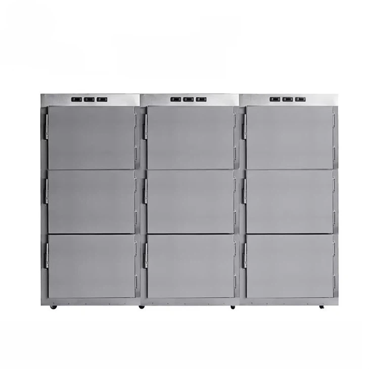Stainless Steel Nine Bodies Mortuary Refrigerator